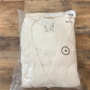 Caslon Cable Knit Cardigan 3X Ivory Cloud | Nordstrom Chunky Front Sweater